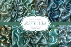Teal Silky Textures 12 Digital Papers Product Image 1