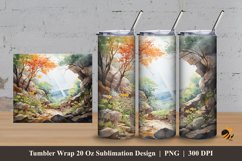 Morning Elegance Tumbler Wrap Sublimation Design 3 Product Image 1