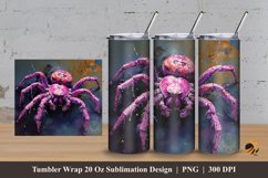 Big Spider Tumbler Wrap Sublimation Design 3 Product Image 1