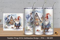 Happy Winter Tumbler Wrap Sublimation Design 3 Product Image 1