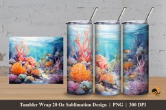 Sea Park Tumbler Wrap Sublimation Design 3 Product Image 1