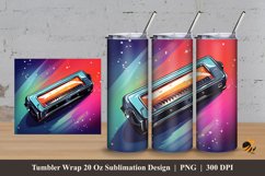 Colorful harmonica Tumbler Wrap Sublimation Design 3 Product Image 1