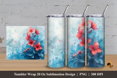 Splash Abstract Tumbler Wrap Sublimation Design 3 Product Image 1