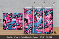 Pastel Bacterial Tumbler Wrap Sublimation Design 3 Product Image 1