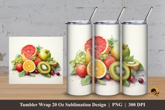 Fresh Fruits Tumbler Wrap Sublimation Design 3 Product Image 1