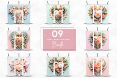Heart 3D Tumbler Wrap Bundle | 3D Love Sublimation Wrap Product Image 3