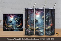 Glorious Star Night Tumbler Wrap Sublimation Design 3 Product Image 1