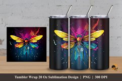 Glowing Mosquito Tumbler Wrap Sublimation Design 3 Product Image 1