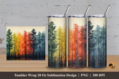 Wild Forest Tumbler Wrap Sublimation Design 3 Product Image 1