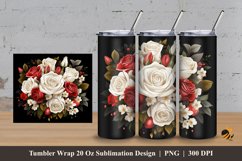 Floral Bouquet Tumbler Wrap Sublimation Design 3 Product Image 1
