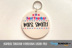 Best Teacher Keychaing Laser Cut Product Image 1