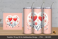 Valentines Day Tumbler Wrap Sublimation Design 3 Product Image 1