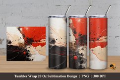 Artistic Marble Tumbler Wrap Sublimation Design 3 Product Image 1