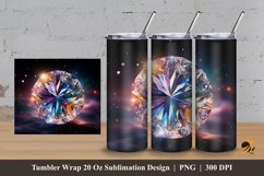 Luxury Diamond Tumbler Wrap Sublimation Design 3 Product Image 1