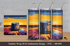 Beauty Wood Barrel Tumbler Wrap Sublimation Design 3 Product Image 1