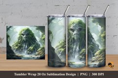 Big Monster Tree Tumbler Wrap Sublimation Design 3 Product Image 1