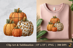 Pumpkin Art DTF Sublimation Clipart Design 3 Product Image 1