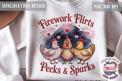 4th of July PNG Sublimation Chicken USA Patriotic Cluck Product Image 1
