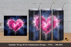 Love Tumbler Wrap Sublimation Design 3 Product Image 1