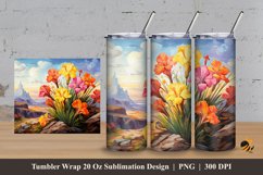 Gladiolus Tumbler Wrap Sublimation Design 3 Product Image 1