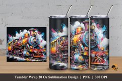 Graffiti Train Tumbler Wrap Sublimation Design 3 Product Image 1