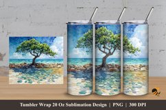 Remote Island Tumbler Wrap Sublimation Design 3 Product Image 1