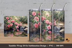 Nature Camelia Flower Tumbler Wrap Sublimation Design 3 Product Image 1