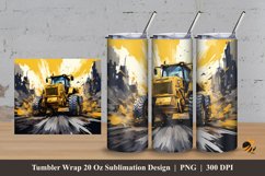 Bulldozer Off Road Tumbler Wrap Sublimation Design 3 Product Image 1