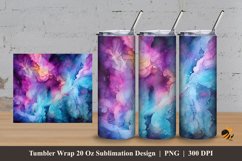 Galaxy Ink Mix Tumbler Wrap Sublimation Design 3 Product Image 1