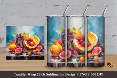 Fresh Fruit Tumbler Wrap Sublimation Design 3 Product Image 1
