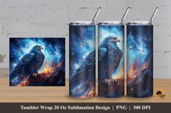 Blue Falcon Tumbler Wrap Sublimation Design 3 Product Image 1