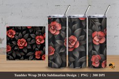 Foliage Tumbler Wrap Sublimation Design 3 Product Image 1