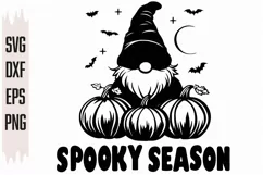 Spooky Season SVG, Gnome Halloween Svg, Pumpkin Svg Product Image 3