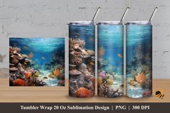 Sea Aquarium Tumbler Wrap Sublimation Design 3 Product Image 1