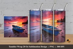 Coastal Beauty Tumbler Wrap Sublimation Design 3 Product Image 1