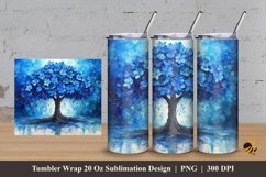 Aesthetic Tree Tumbler Wrap Sublimation Design 3 Product Image 1