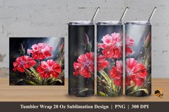 Sweet Plants Tumbler Wrap Sublimation Design 3 Product Image 1