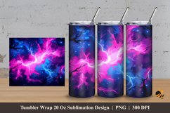 Electric Magenta Tumbler Wrap Sublimation Design 3 Product Image 1