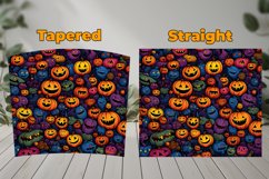 3D Halloween Doodle Art Tumbler Wrap Design Product Image 3