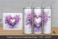 Twig of Love Tumbler Wrap Sublimation Design 3 Product Image 1
