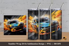 Racing Car Tumbler Wrap Sublimation Design 3 Product Image 1