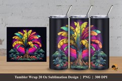 Banana Tree Tumbler Wrap Sublimation Design 3 Product Image 1