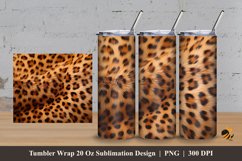 Leopard Fur Art Tumbler Wrap Sublimation Design 3 Product Image 1