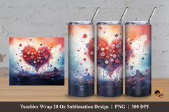 Painting Art Love Tumbler Wrap Sublimation Design 3 Product Image 1