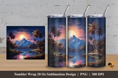 Ancient Lake Tumbler Wrap Sublimation Design 3 Product Image 1