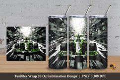 Racing Car Effect Tumbler Wrap Sublimation Design 3 Product Image 1