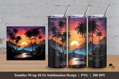 Beauty Valley Tumbler Wrap Sublimation Design 3 Product Image 1