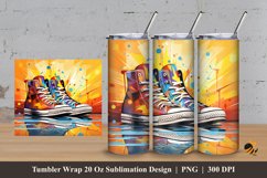 Colorful Shoes Tumbler Wrap Sublimation Design 3 Product Image 1