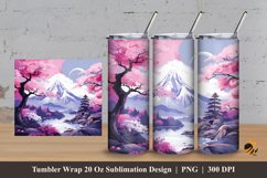Beauty Mountain Tumbler Wrap Sublimation Design 3 Product Image 1