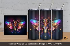 Fireflies Tumbler Wrap Sublimation Design 3 Product Image 1